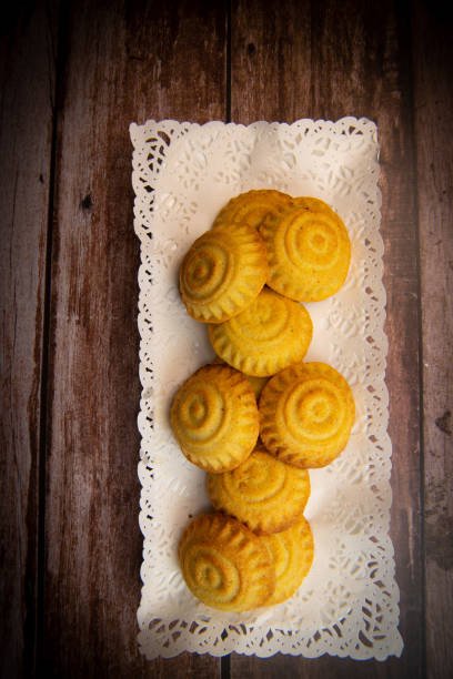 Traditional eid maamoul or mamoul cookies with dates, nuts, and jam, Arabic sweets for Aid al-Fitr and easter, High quality photo