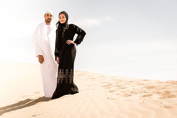 An Arab Couple in Al Faqa'a Desert, Al Ain/Abu Dhabi, UAE